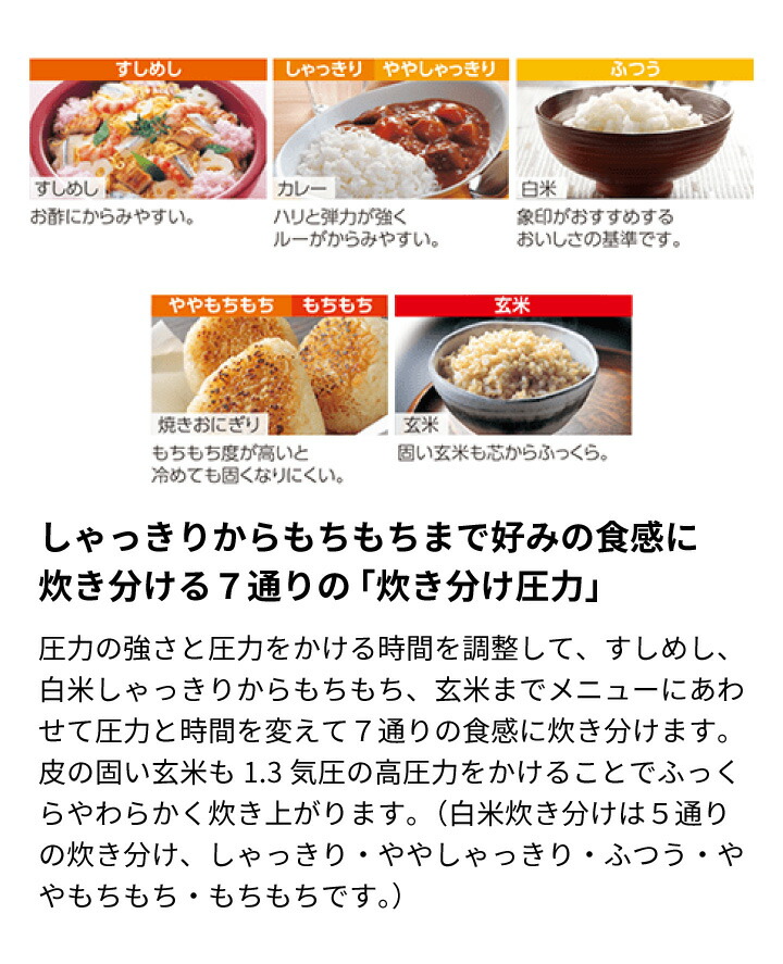 Men's キッチン館 / 象印 圧力IH炊飯ジャー 極め炊き NW-MA07 4合 炊飯