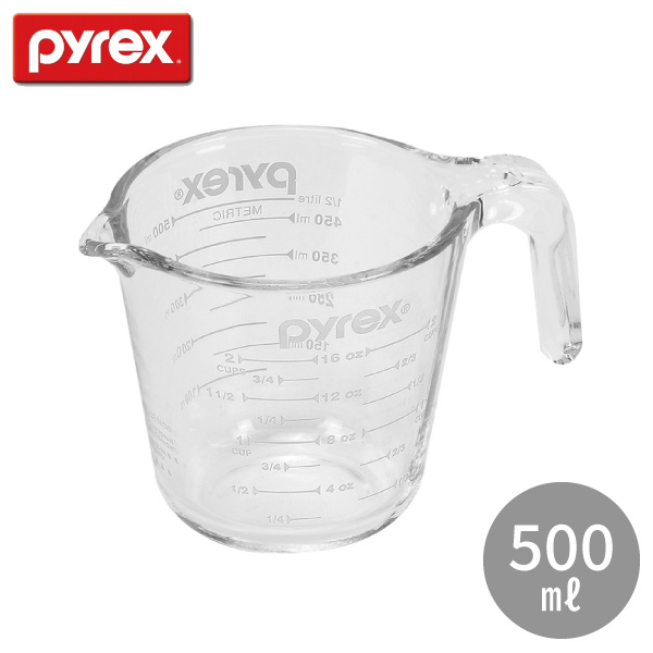 PYREX メジャーカップ 500ml WL CP-8651 　計量カップ 耐熱ガラス