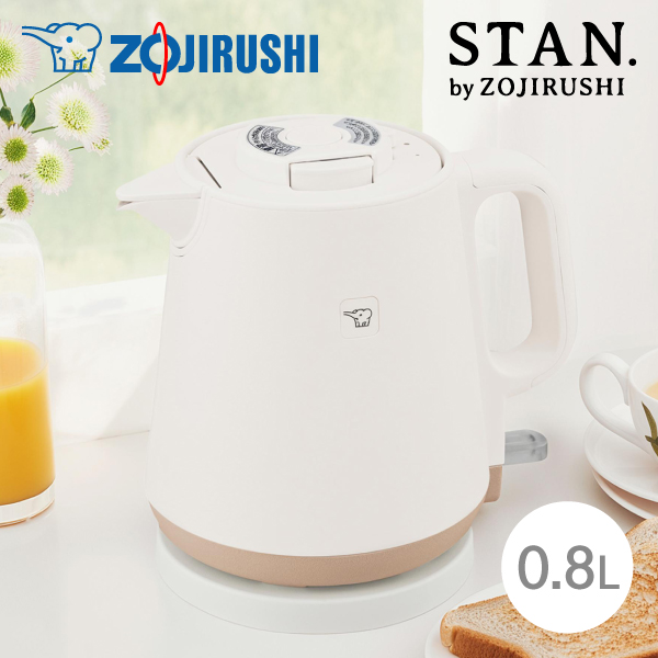 【送料無料】	象印 STAN. 電気ケトル CK-PA08 WA ホワイト 0.8L