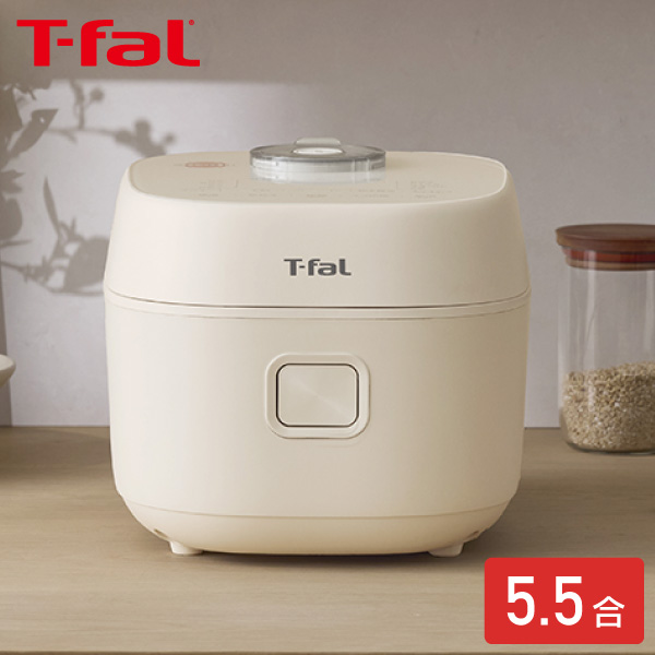【送料無料】ティファール ザ・ライス 遠赤外線IH炊飯器 エッセンシャル 5.5合 アイボリー RK9102J0 同梱不可