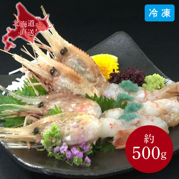 刺身 ぼたん海老 約500g 北海道 産直 刺身用 有頭 牡丹えび 海鮮 冷凍 お取り寄せ グルメ お歳暮 ギフト 同梱不可